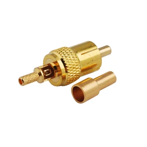 Superbat RCA PHONO Male Crimp Straight Goldplated RF Connector for RG174 RG316 LMR100 Cable