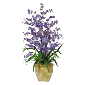 Dancing Lady Silk Flower Arrangement, Purple