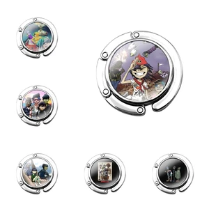 Gorillaz Boat Illust Music Foldable Purse Hook for Women's Table Handbag Storage Folding Decor Table Hook