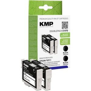 KMP Ink náhradný Epson T0711 kompatibilná Dual čierna E107D 1607,4021