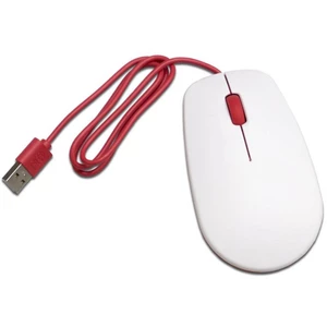 Raspberry Pi® Raspberrymaus weiß Wi-Fi myš USB optická biela, červená 3 null