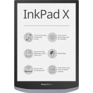 PocketBook InkPad X eBook čítačka 26.2 cm (10.3 palca) metalická, sivá