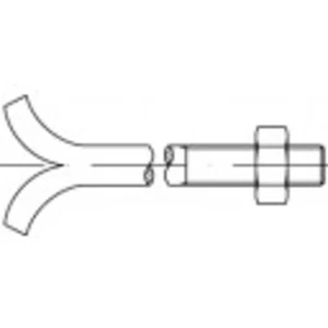 TOOLCRAFT  108126 skrutky do muriva a do základov M24 300 mm vonkajší šesťhran DIN 529   ocel glavanizované zinkom 1 ks