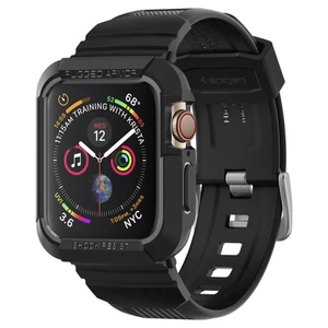 Ellenálló tok karpánttal Spigen Rugged Armor Pro  Apple Watch 6/SE/5/4 (40 mm), fekete