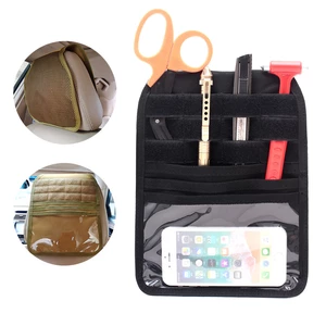 2-in-1 600D Polyester Car Seat Organizer Multi-Pocket Seat Head Cover Cushion Tactical Storage Bag