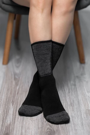 Merino barefoot ponožky - Černé 35-38