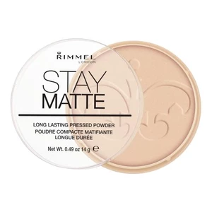 Rimmel London Stay Matte 14 g pudr pro ženy 003 Peach Glow