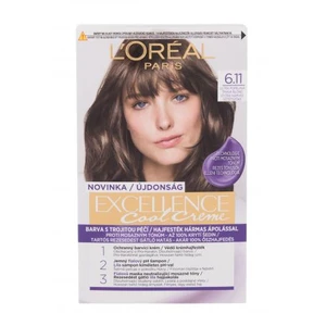 L´Oréal Paris Excellence Cool Creme 48 ml barva na vlasy pro ženy 6,11 Ultra Ash Dark Blond na barvené vlasy; na všechny typy vlasů