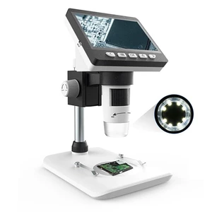 MUSTOOL G700 4.3 Inches HD 1080P Portable Desktop LCD Digital Microscope Support 10 Languages 8 Adjustable High Brightne