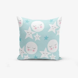 Obliečka na vankúš s prímesou bavlny Minimalist Cushion Covers With Points Moon Star, 45 × 45 cm