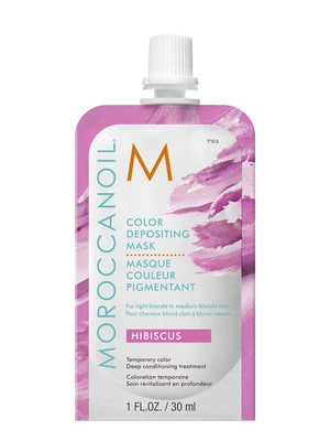 Tónujúca maska na vlasy Moroccanoil Color Depositing - Hibiscus, 30 ml (CDHI30GL) + darček zadarmo