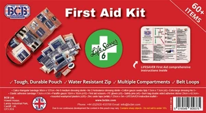 Sada prvej pomoci Lifesaver VI BCB® (Farba: Červená)