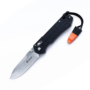 Zatvárací nôž G7452P-WS Ganzo® – Strieborná čepeľ - Satin, Čierna (Farba: Čierna, Varianta: Strieborná čepeľ - Satin)