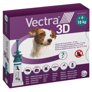 VECTRA 3D Spot-On S pro psy 4-10 kg 1,6 ml 3 pipety