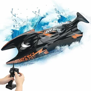 JJRC S6 1/47 2.4G RC Boat Remote Control Pools Lakes Salt Water Outdoor High Speed Mini Toys LED Lights for Kids Adults