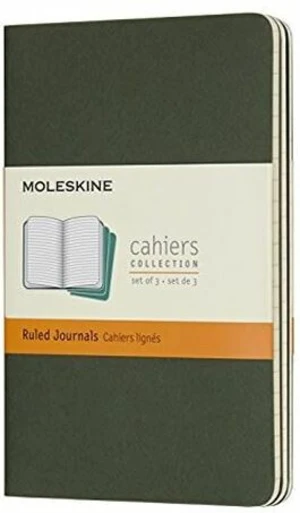 Moleskine Sešity 3 ks zelené S, linkované