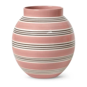 Ružovo-biela porcelánová váza Kähler Design Nuovo, výška 20,5 cm