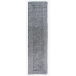 Sivý vlnený behúň Flair Rugs Tuscany Sienna Matte, 60 x 230 cm
