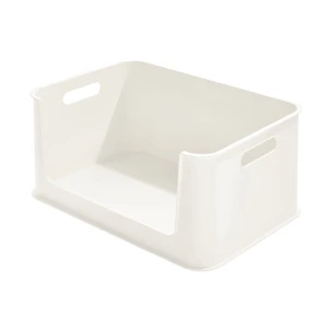 Biely úložný box iDesign Eco Open, 43 x 30,2 cm