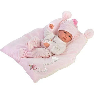 Llorens 63556 New born holčička Realistická panenka Miminko s celovinylovým tělem 35 cm