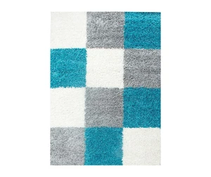 Koberec Life Squares Turquoise 200x290 cm