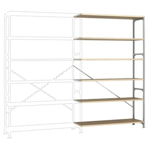 Manuflex RM2584 prístavný modul regálu oddelenia 140 kg (š x v x h) 1470 x 2500 x 800 mm ocel pozinkované pozinkovaný dr
