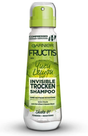 Garnier Fructis neviditeľný suchý šampón s vôňou yuzu citróna