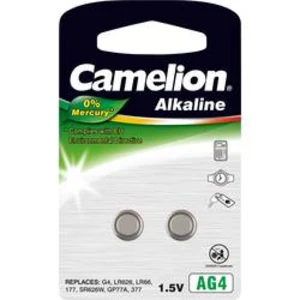 Knoflíkový článek LR 66 alkalicko-manganová Camelion AG4 20 mAh 1.5 V 2 ks