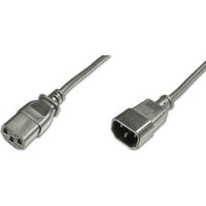 IEC, napájecí kabel Digitus AK-440201-018-S, [1x IEC zástrčka C14 10 A - 1x IEC C13 zásuvka 10 A], 1.80 m, černá