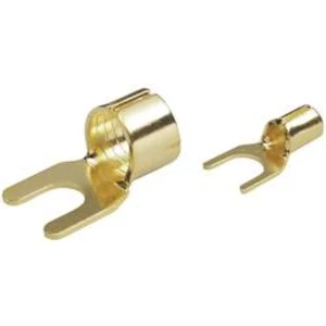 Vidlicové kabelové oko BKL Electronic 0103006, 6 mm², průměr otvoru 7 mm, bez izolace, zlatá, 1 ks