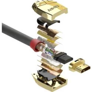 HDMI kabel LINDY [1x HDMI zástrčka - 1x HDMI zástrčka] šedá 1.00 m