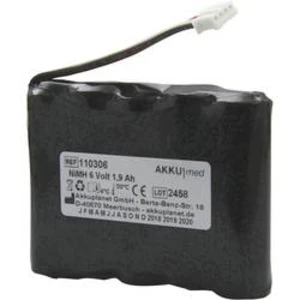 Akumulátor pro lékařské přístroje Akku Med Náhrada za originální akumulátor Agilia-batt 6 V 1900 mAh