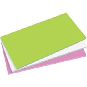 Static Notes, elektrostaticky přilnavý, 20 x 10 cm, zelená, bílá, růžová, polyproyplen, 3 x 100 listů Sigel MU135, (š x v) 200 mm x 100 mm, zelená, bí