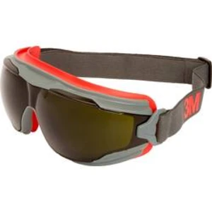 3M goggle Gear 500 brýle GG550SGAF červeno-šedým rám zelená tónovaná skla (stupeň ochrany IR5) šedé textilní pásek (odnímatelná) 3M GG550SGAF