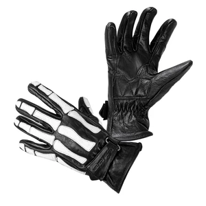 Moto rukavice W-TEC Classic  XXL  White Bones černá