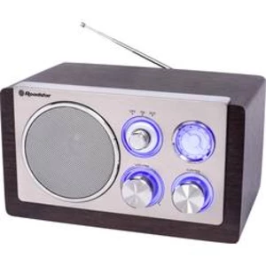 Kuchyňské rádio Roadstar HRA-1245N, AUX, bezdrátový příjem, dřevo, stříbrná