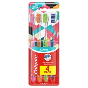 COLGATE Twister Design Edition zubní kartáček měkký 4ks