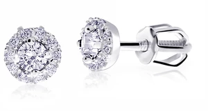 Cutie Diamonds Skvostné peckové náušnice z bílého zlata s brilianty DZ9002-3100-30-00-X-2