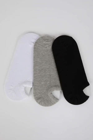 DEFACTO Men's Cotton 3-pack Sneaker Socks