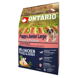 ONTARIO Puppy & Junior large chicken & potatoes pro štěňata 2,25 kg