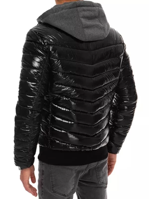 Zimná bunda Dstreet pre mužov čiernej farby