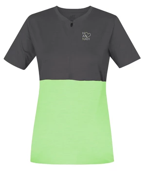 Women's T-shirt Hannah BERRY asphalt/paradise green mel