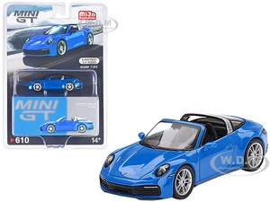 Porsche 911 Targa 4S Shark Blue Limited Edition to 3000 pieces Worldwide 1/64 Diecast Model Car by True Scale Miniatures