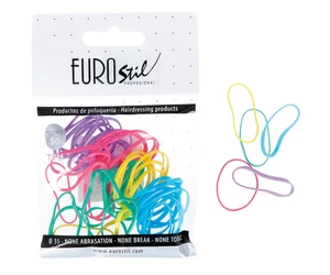 Gumičky do vlasov Eurostil Profesional TPU Hair Elastics For Hairstyles - farebné, 50 ks (06808)