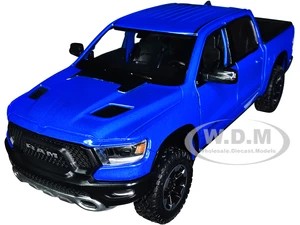 2019 RAM Rebel 1500 Crew Cab Pickup Truck Blue Metallic "American Classics" Series 1/24-1/27 Diecast Model Car by Motormax