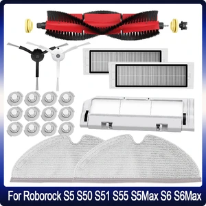HEPA Filter Main Side Roller Brush Mop Cloth For Xiaomi 1s Roborock S5 S5 MAX S6 S4 E4 E35 E2 Robot Vacuum Cleaner Accessories