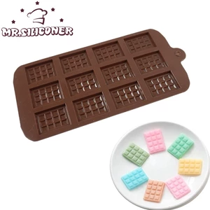 Silicone Mold 12 Even Chocolate Mold Fondant Molds DIY Candy Bar Mould Cake Decoration Tools Kitchen Baking Accessories