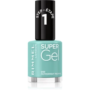 Rimmel Super Gel gelový lak na nehty bez užití UV/LED lampy odstín 093 Peppermint Promise 12 ml