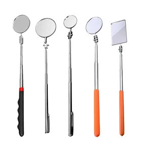 Vehicle Telescopic Inspection Mirror Portable Round Square 360 Degree Rotating Inspection Mirror 50MM Metal Framed Inspection