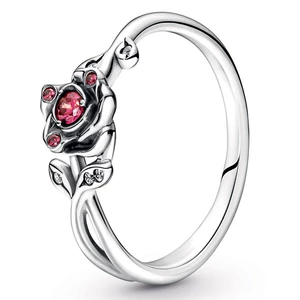 Authentic 925 Sterling Silver Beauty and the Beast Rose Ring For Women Wedding Party Europe Fashion Jewelry